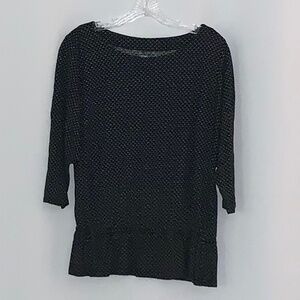 LOFT 3/4 Sleeve Peplum Blouse